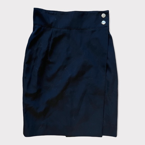 Vintage State Of Claude Montana Wrap Around High Waisted Pencil Skirt Sz 6 - Picture 1 of 7